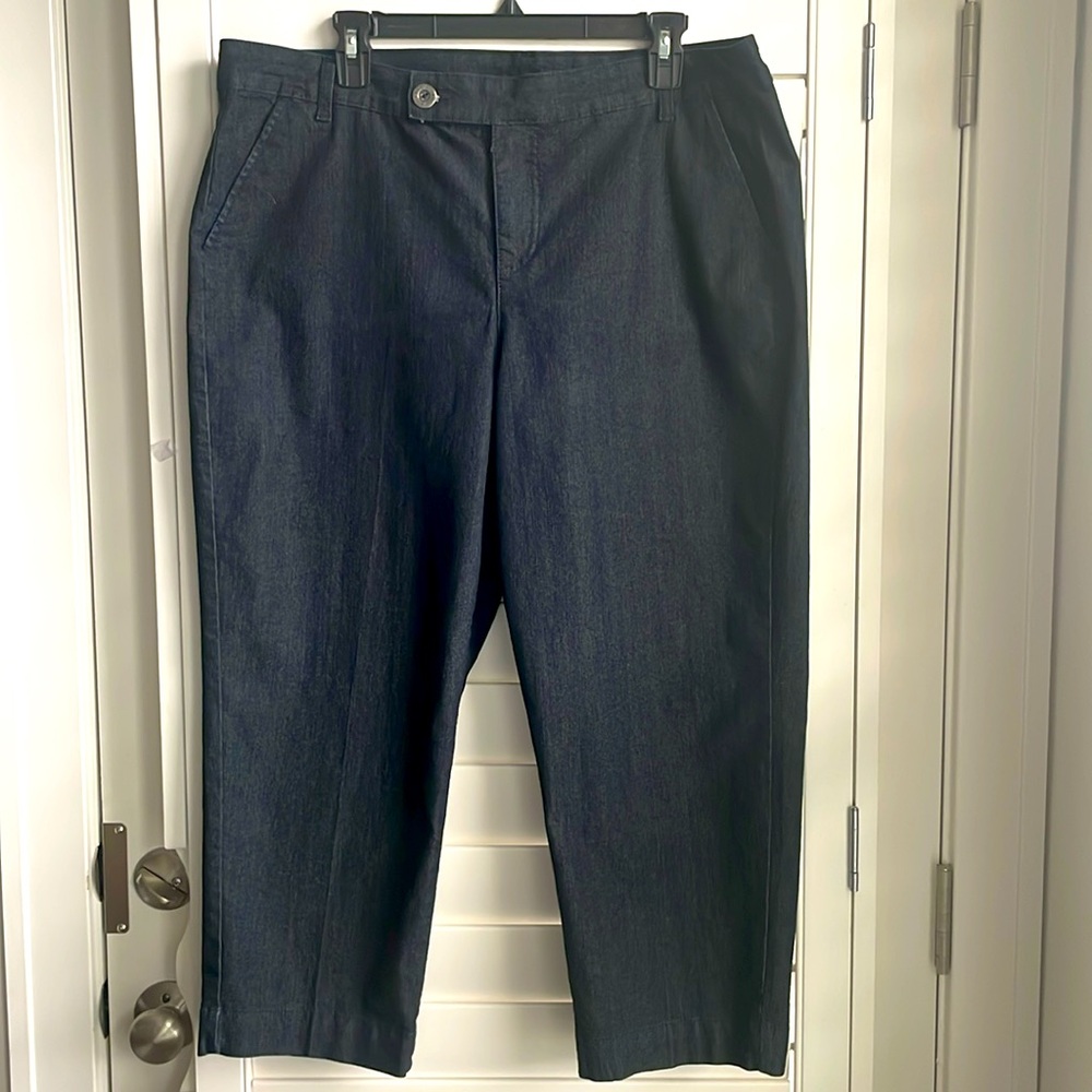Style & Co women's indigo denim cropped ankle jeans EUC